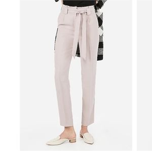 High Waisted Paperbag Ankle Pant